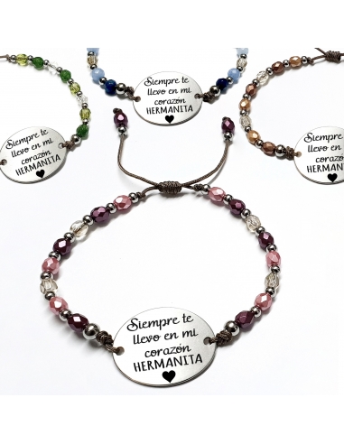 Pulsera AFRODITA, con frase (Siempre...