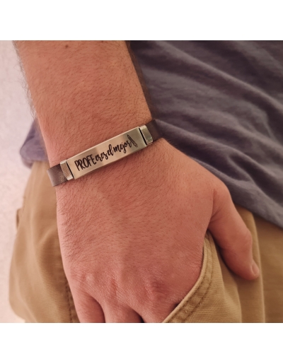 Pulsera de cuero, con texto... 2