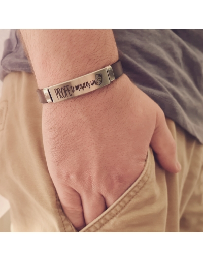 Pulsera de cuero, (profe te... 2