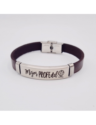 Pulsera de cuero, (mejor profe del...
