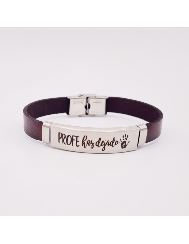 Pulsera de cuero, (profe has dejado...