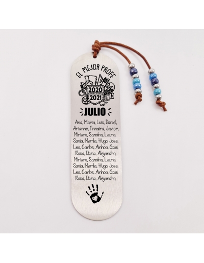 Marca páginas COLORES, modelo 1, cristal checo y bolas de acero inoxidable.