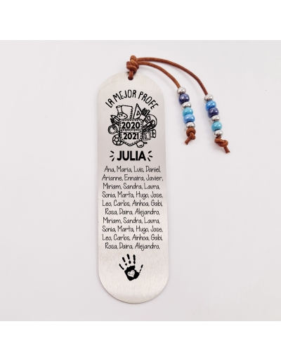 Marca páginas COLORES, modelo 2, cristal checo y bolas de acero inoxidable.