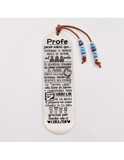 Marca páginas COLORES, modelo 4, cristal checo y bolas de acero inoxidable.