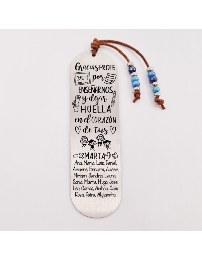 Marca páginas COLORES, modelo 7, cristal checo y bolas de acero inoxidable.