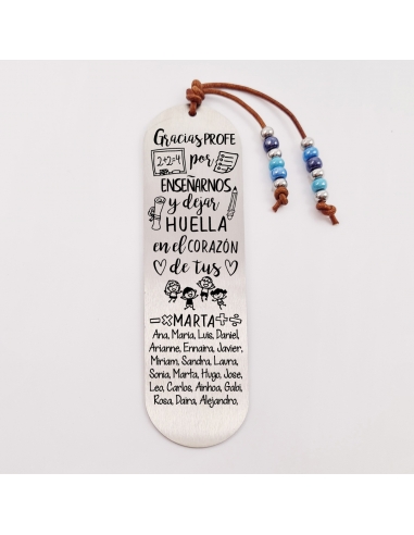 Marca páginas COLORES, modelo 7, cristal checo y bolas de acero inoxidable.