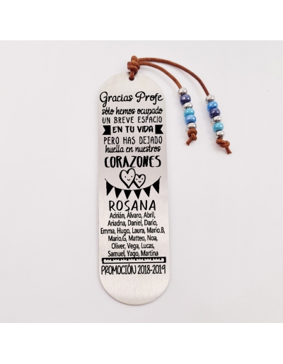 Marca páginas COLORES, modelo 8, cristal checo y bolas de acero inoxidable.