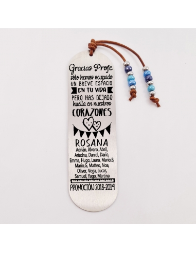 Marca páginas COLORES, modelo 8, cristal checo y bolas de acero inoxidable.