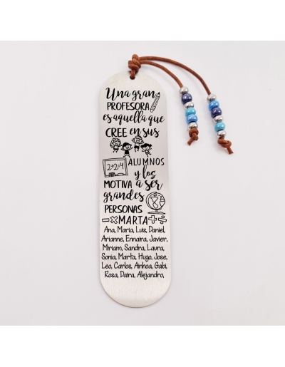 Marca páginas COLORES, modelo 9, cristal checo y bolas de acero inoxidable.