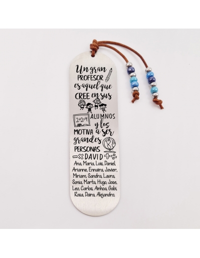 Marca páginas COLORES, modelo 21, cristal checo y bolas de acero inoxidable.