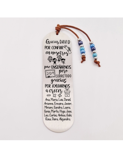 Marca páginas COLORES, modelo 12, cristal checo y bolas de acero inoxidable.