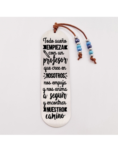 Marca páginas COLORES, modelo 16, cristal checo y bolas de acero inoxidable.