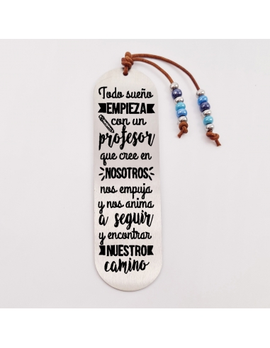 Marca páginas COLORES, modelo 16, cristal checo y bolas de acero inoxidable.