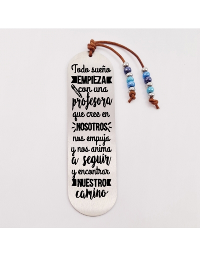 Marca páginas COLORES, modelo 17, cristal checo y bolas de acero inoxidable.