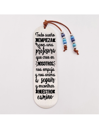 Marca páginas COLORES, modelo 17, cristal checo y bolas de acero inoxidable.