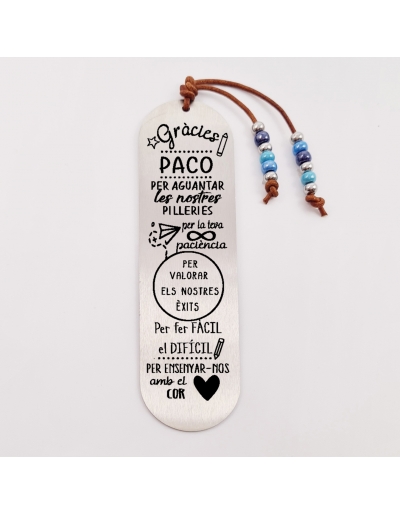 Marca páginas COLORES, modelo 18, cristal checo y bolas de acero inoxidable.