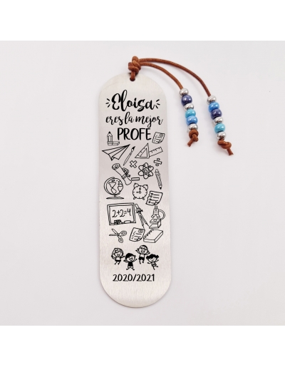 Marca páginas COLORES, modelo 19, cristal checo y bolas de acero inoxidable.