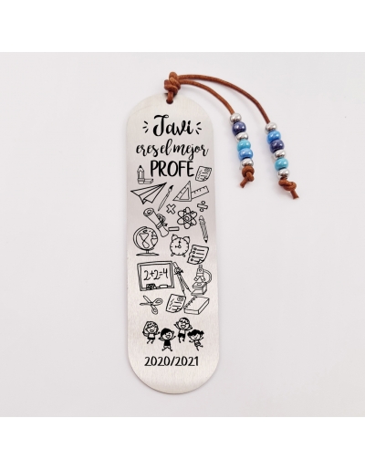 Marca páginas COLORES, modelo 20, cristal checo y bolas de acero inoxidable.