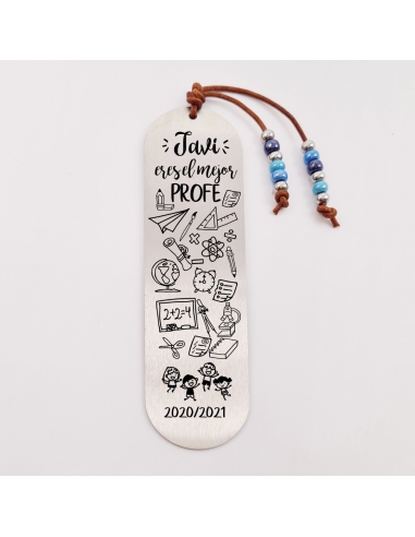 Marca páginas COLORES, modelo 20, cristal checo y bolas de acero inoxidable.