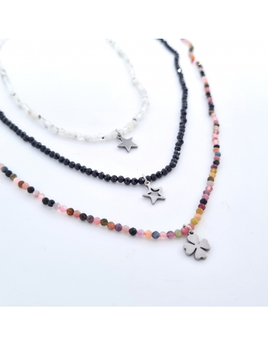 Gargantilla de piedras semipreciosas,...