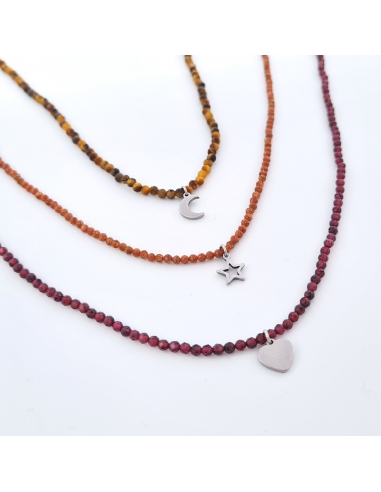 Gargantilla de piedras semipreciosas,...