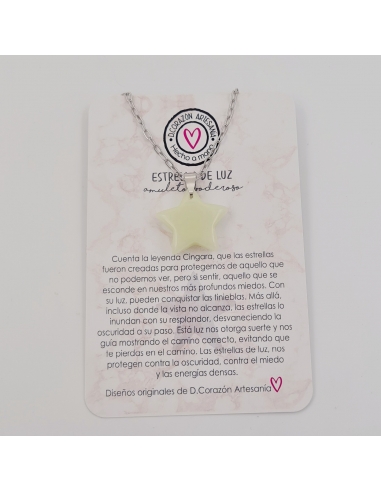 Colgante ESTRELLA LUMINOSA, piedra en...
