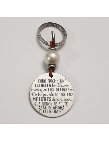 Llavero con frase bonita (SALUD,...