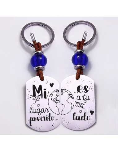 Conjunto DUO A TU LADO, dos llaveros...