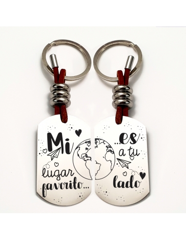 Conjunto DUO A TU LADO, dos llaveros...
