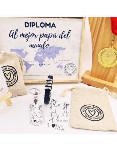 SÚPER KIT Regalo Papá MOD 5, llavero...