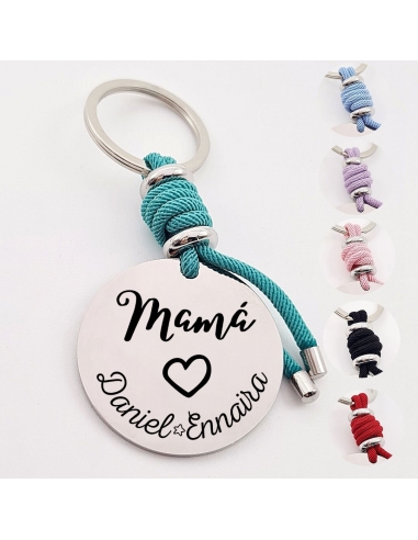 Llavero MAMÁ, con los nombres de los...