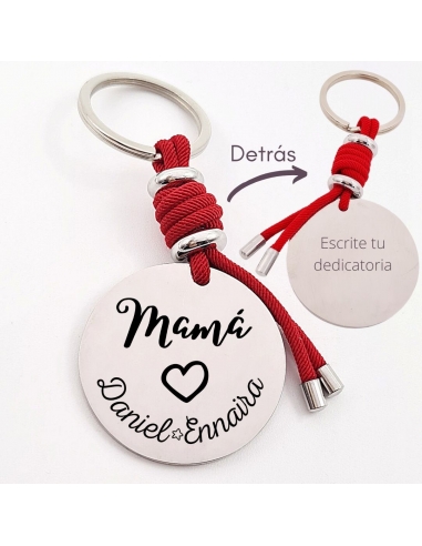 Llavero MAMÁ, con los nombres de los...