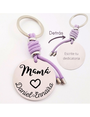 Llavero MAMÁ, con los nombres de los...