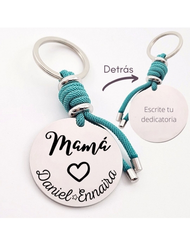Llavero MAMÁ, con los nombres de los...