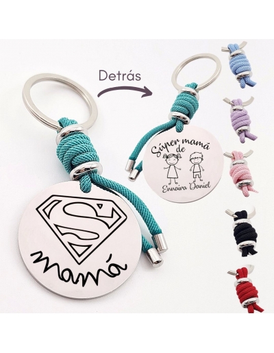 Llavero SÚPER MAMÁ, con los...