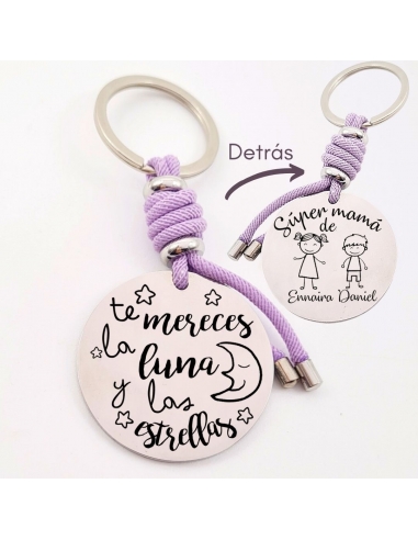 Llavero con frase (Te mereces la luna...