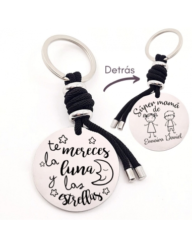 Llavero con frase (Te mereces la luna...