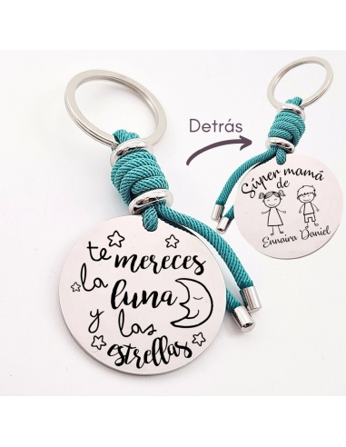 Llavero con frase (Te mereces la luna...