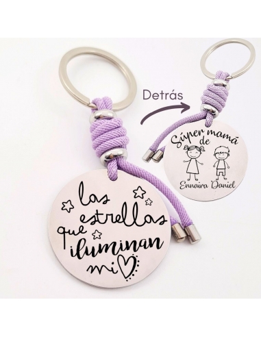 Llavero con frase (Las estrellas que...