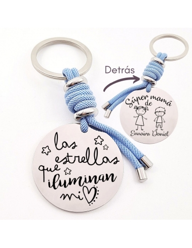 Llavero con frase (Las estrellas que...