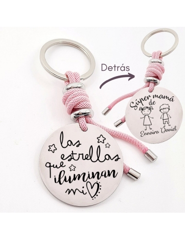 Llavero con frase (Las estrellas que...