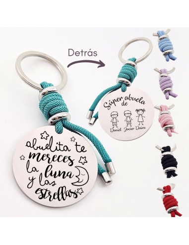 Llavero con frase, (Abuelita te...