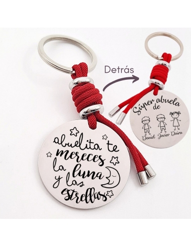 Llavero con frase, (Abuelita te...