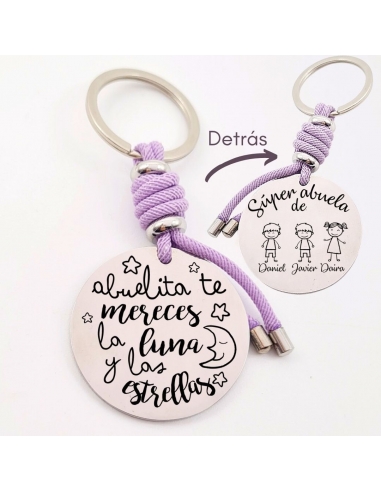 Llavero con frase, (Abuelita te...