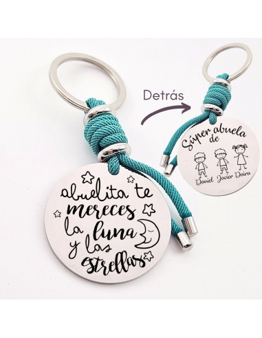 Llavero con frase, (Abuelita te...