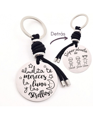 Llavero con frase, (Abuelita te...