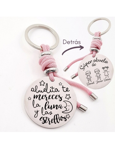 Llavero con frase, (Abuelita te...