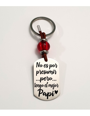 Llavero AMAPOLA, con frase (No es por...