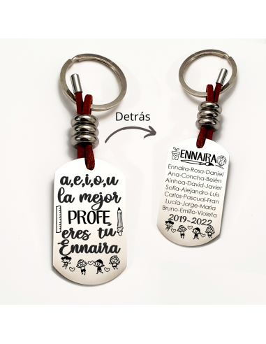 Llavero ADVENTURE, con frase (a, e,...