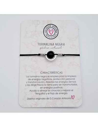 Pulsera TURMALINA NEGRA,...